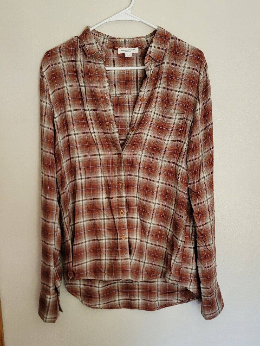 beachlunchlounge Rusty Plaid Button-Down Shirt